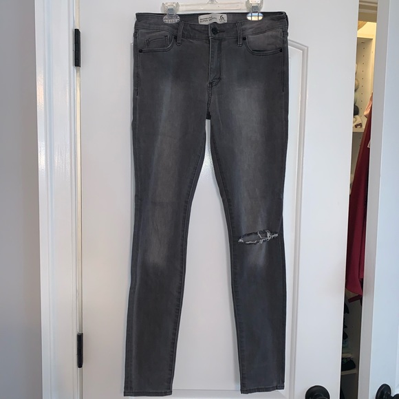 Abercrombie & Fitch Denim - Abercrombie super skinny grey jeans